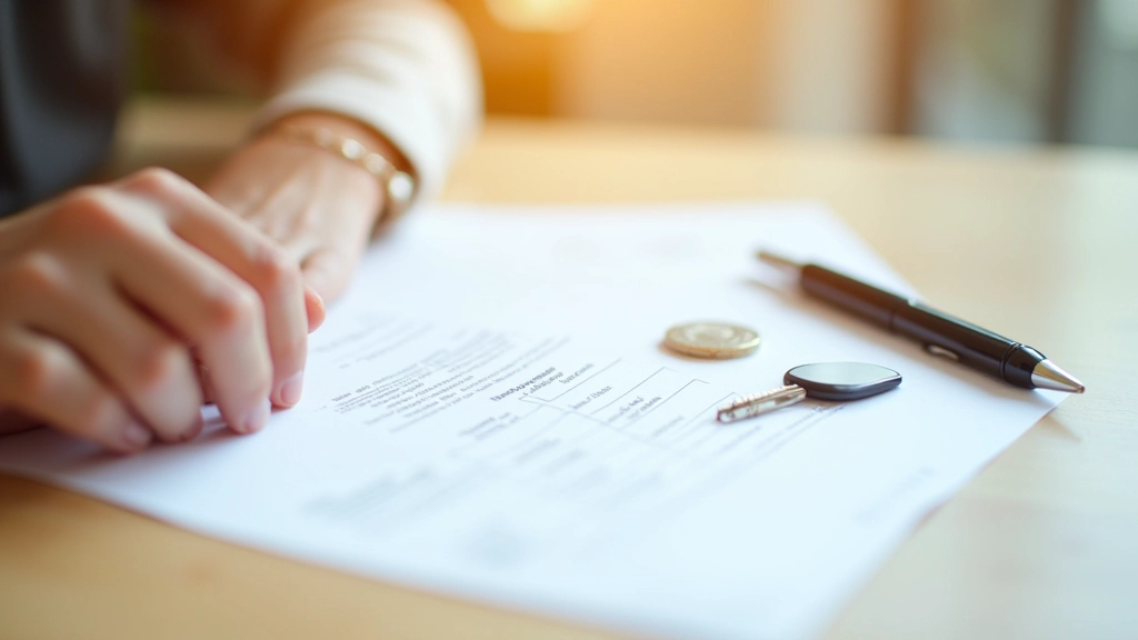 Documentos de contrato de alquiler y llaves sobre escritorio moderno con luz natural