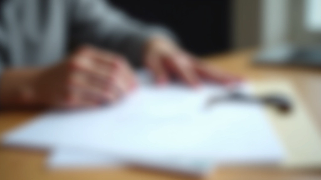 Manos colocando documentos de depósito en carpeta de archivos ordenada