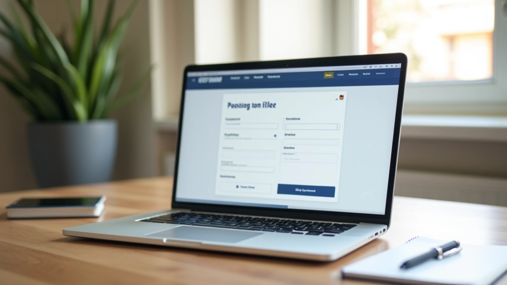Computadora mostrando portal del Ministerio de Transportes con datos de precios de alquiler